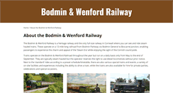 Desktop Screenshot of bodminandwenfordrailway.co.uk