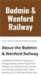 Mobile Screenshot of bodminandwenfordrailway.co.uk